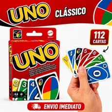 UNO Jogo de Cartas Edição Clássica – Baralho Completo com Cartas Personalizáveis