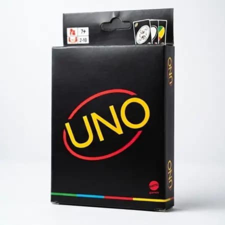 Jogo de Cartas UNO Minimalista Preto Edição Especial Premium
