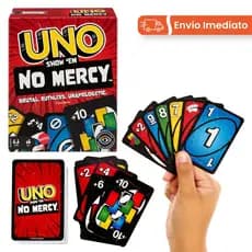 Jogo de Cartas UNO No Mercy 168 Cartas Jogo de Cartas Divertido Para Família e Amigos, Regras Diferentes