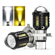 Lâmpada Led Moto 10000k H4 Projetor 360º Super Branco Alto E Baixo Motocicleta Farol Ultra
