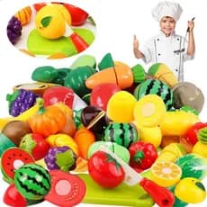Kit Comidinha Fruta Cortar Com Velkro Brinquedo Crec Crec Peças Infantil