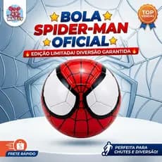 Bola De Futebol Homem Aranha Couro Sintético Linda Infantil