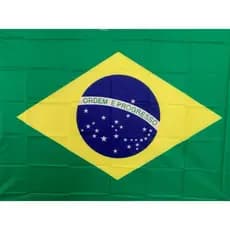 Copa do Mundo Bandeira do Brasil Tecido Poliéster Com Bainha Medida 130 x 90cm