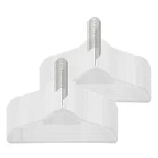 SONGMICS Cabides de Veludo Antideslizantes, Kit 50 Unidades com Gancho Giratório, Branco nuve, Para Roupas, Closet