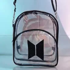 Mochila Transparente BTS  2 em 1 bolsa e mochila