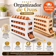 Organizador de Ovos 4 Andares Porta Ovos para Geladeira Cozinha Capacidade 20 a 30 Ovos Envio Rápido