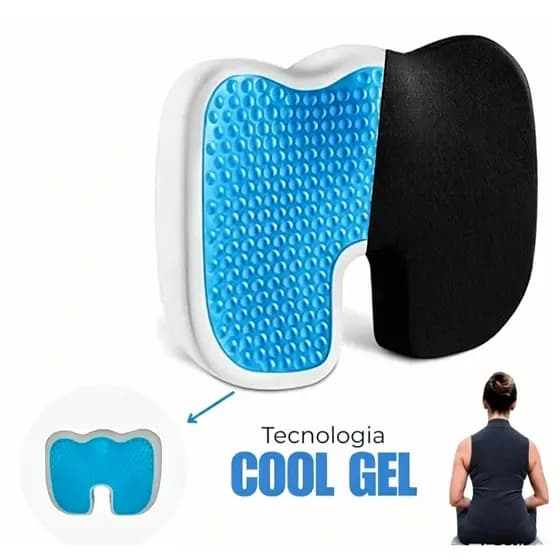 Almofada Anatômica Protetor De Cóccix Com Assento Em Gel Ortopédica Com Capa