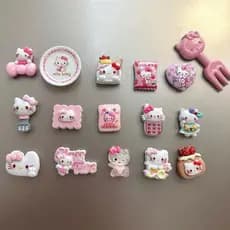 Ímã de geladeira em formato de gato de desenho animado, de resina, decorativo, magnético, fofo para a cozinha. RK3Y