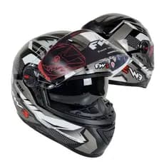Capacete Integral Urbano GTX FOX P/ Moto Motoqueiro Motociclista c/ óculos interno FW3
