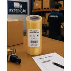 Kit com 5 Rolos Fita Transparente 500M Embalagem Mudança Expedição