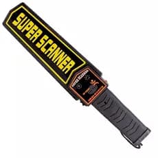 Detector De Metais Armas Portátl Profissional Cor Preto