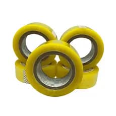 Kit 5 Rolos Fita Transparente 500M Resistente Uso Geral Embalagem
