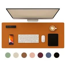 Mousepad Grande de Couro PU 90x40cm Protetor de Mesa Impermeável e Antiderrapante Office Consultório