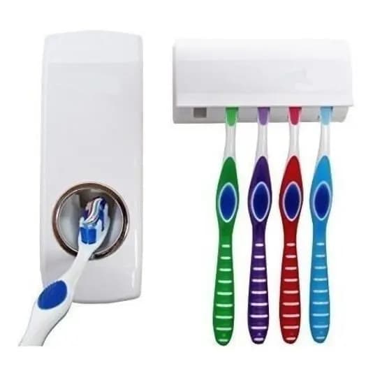 Suporte Escova Dental Dispenser Pasta Dente Automático