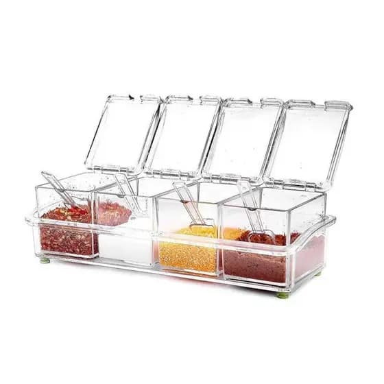Porta Condimento Organizador Tempero Acrílico Cozinha