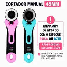 Cortador Circular 45mm Profissional para Patchwork Tecido EVA Artesanato Lâmina Durável