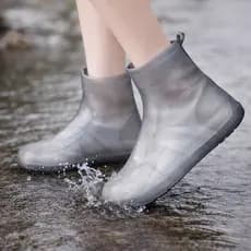 Capa de Chuva para Sapato Silicone Impermeável Antiderrapante Reutilizável Cor Sortida