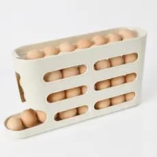 Organizador de Ovos 4 Camadas Dispenser Porta Ovos para Geladeira Bancada e Armário