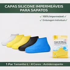 Capas para Sapatos de Silicone Impermeável com Embalagem Individual | 4 Cores L