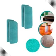 Refil de Microfibra Verde para Mop Spray Multiuso Alta Absorção e Durabilidade Lava Enxágua e Seca Não Risca o Piso Lavá