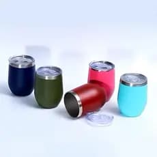 Copo Térmico Inox 360mlCafé leite Chá choco quente frio diversas cores tampa rosca C/ anel de vedação silicone