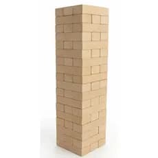 Jogo Caiu Perdeu Torre de Madeira 54 Peças MDF Brinquedo Educativo Desenvolve Coordenação Motora