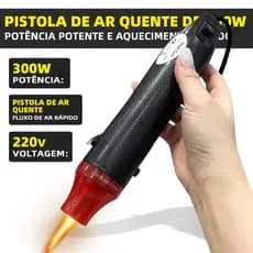 Soprador Térmico Portátil 300W 220V para Artesanato Resina Manutenção de PVC Tubo Termorretrátil e Velas