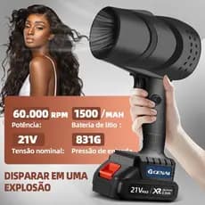 Soprador Turbo Portátil Recarregável 36V Com 2 Baterias Potente Soprador De Folhas Limpeza Geral