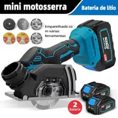 Serra Circular Portátil 20V com 2 Baterias Serra Mármore Serra tipo Makita