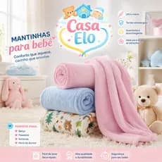 Mantinha Bebê 115x80cm Microfibra Macia Quente Confortável Berço