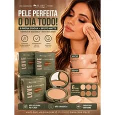 Pó Compacto Matte Max Love À Prova D´Água Controle de Oleosidade +Efeito Aveludado Tons 201 ao 211