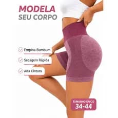 Shorts Empina Bumbum Sem Costura – Modelagem Confortável e Levanta Bumbum para Academia e Casual