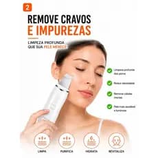 Espátula Ultrassônica Removedor de Cravos Limpeza Facial Profissional Recarregável Peeling Ultrassônico