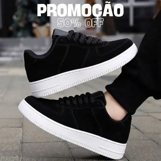 Tênis Streetwear Masculino e Feminino Camurça – Confortável para Academia e Corrida Envio Imediato