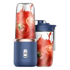 Mini Liquidificador 2 Copos 400ML Portátil Mixer Recarregável 6 Lâminas Batedor Sheikeira 40W