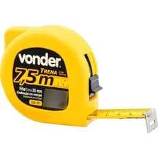 Trena 7,5 Metros Fita 25 Mm Com Trava E Presilha Vonder