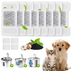 Mstail 12pcs Filtros de substituição para bebedouro de animais de estimação
