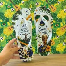 Chinelo Feminino Temas do brasil  do 33 ao 40