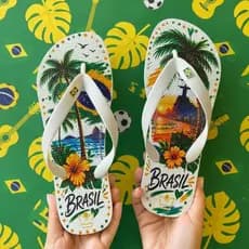 Chinelo Feminino Para Copa do Mundo 2026 Estampado 33 ao 40