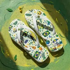 Chinelo Feminino Tema Brasil  Leve Macio e Estiloso