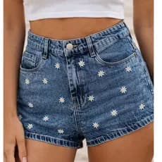 Short Jean 54 ao 36 Feminino Curto Cintura Alta Bolso Funcional