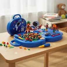 🔥Kit Maleta Educativa de Montar Brinquedo Didático Infantil Kit Montagem Criativo