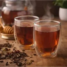 Conjunto 2 Copos de Vidro Parede Dupla 350ml Borossilicato Térmico Café Chá Cappuccino Sobremesas ☕