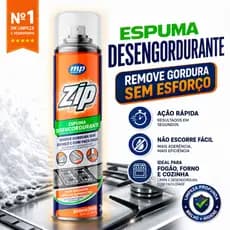 Desengordurante Espuma Zip 300ml Limpa Forno Fogão Cozinha Gordura