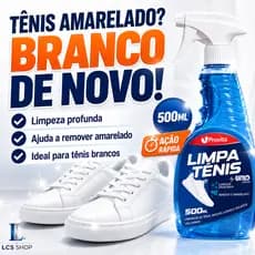 Limpa Tenis Branco Provita Spray Premium 500ml Limpeza Profunda Remove Manchas Amarelado Odores