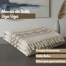Manta para Sofá Cama 2,40x1,80m Protetora Algodão Xale Decorativo Sala Cobertor Leve