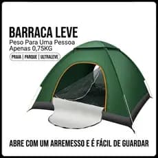 Barraca Automática Impermeável 2-3 Pessoas Resistente ao Vento para Camping e Trilhas