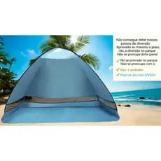Barraca Azul Praia Instantânea - Sem Montagem Barraca Azul Praia 2 Pessoas Pop-Up