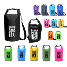 Bolsa Impermeável para Natação Rafting com Alça Ajustável 2L a 10L Prova d'Água Dobrável