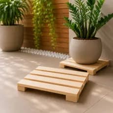 Deck suporte para Vasos e Bujão de Gás, Madeira suporte para colocar vasos, mini palet para plantas